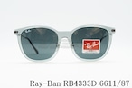 Ray-Ban クリアサングラス RB4333D 6611/87 55サイズ ウェイファーラー スクエア クリアフレーム レイバン 正規品