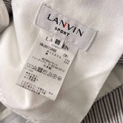 LANVIN SPORT ランバン ストライプ シアサッカー タック パンツ 85/マルチ メンズ
