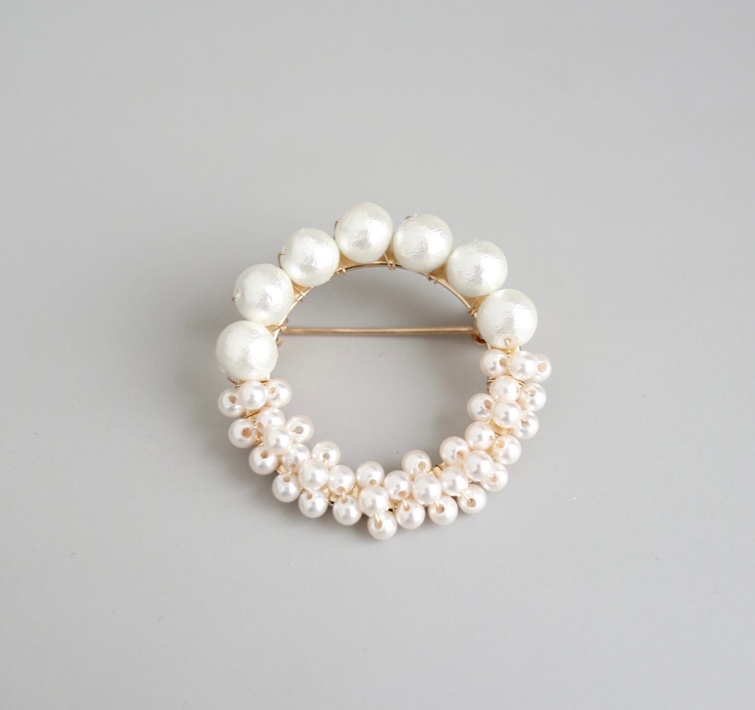 【ブローチ】ミックスパール