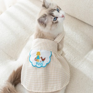 【PET】優しい風チェック柄サロペットスカート