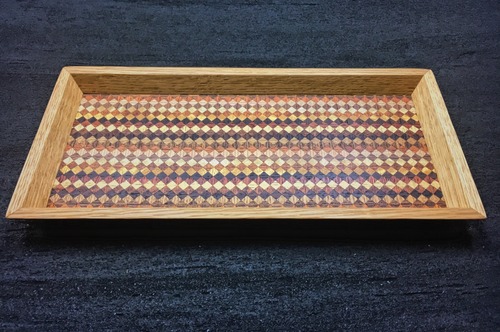 wood checker　mini tray　0091