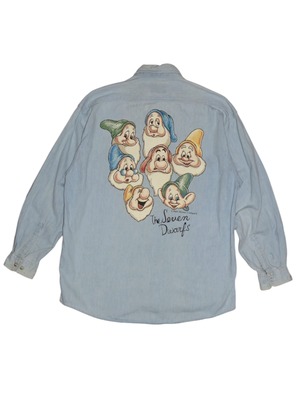 DoReMi Unique Series – Seven Dwarfs Back Print Denim Shirt