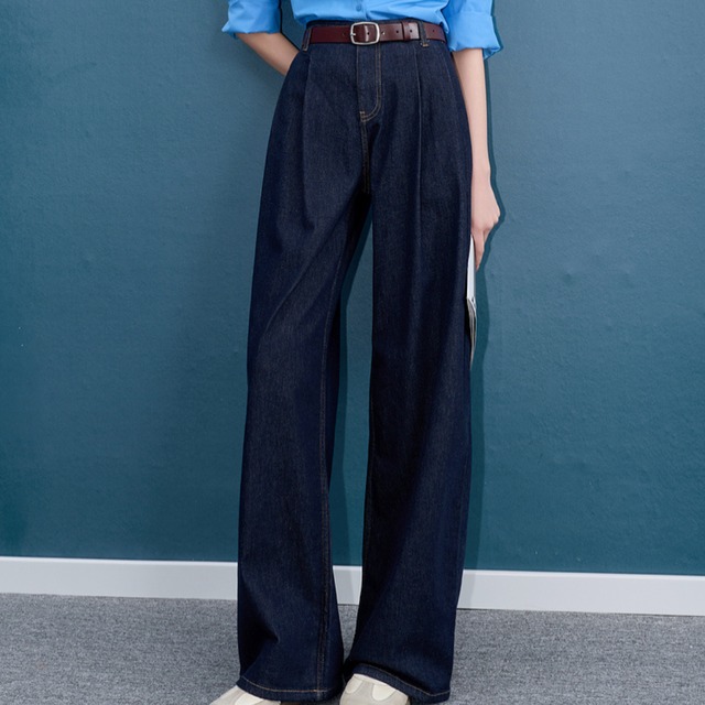 ブルーデニムワイドレッグパンツ　JC0075