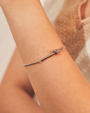 316L knot simple bracelet 【SILVER】#b52
