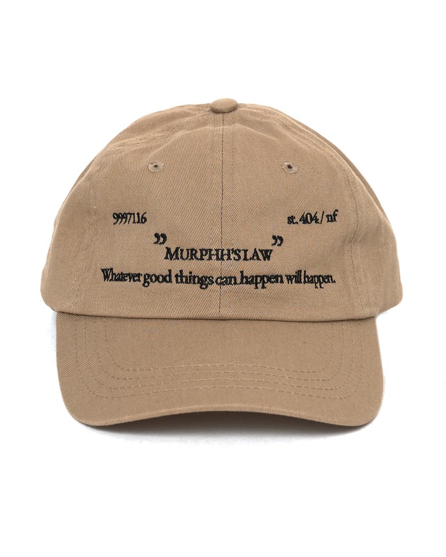 MURPHH  "MURPHH'S LAW" CAP〔BEIGE〕