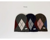 韓国子供服 / 26winter / VANILLA BUNNY / チェックオンビーニー / キッズ / 冬服 *FREE*