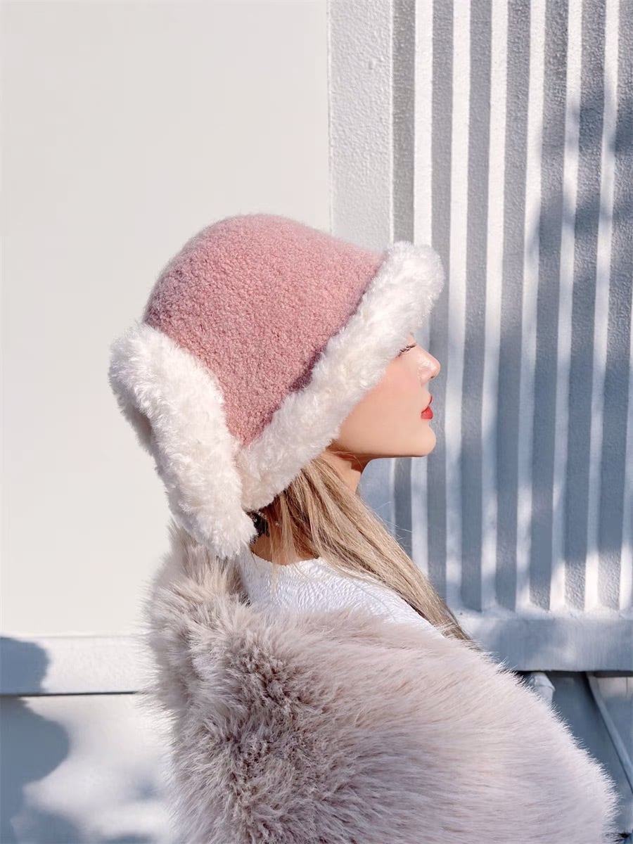 Miu Miu カール ファー キャスケット ハンティング キャップ M 羊毛