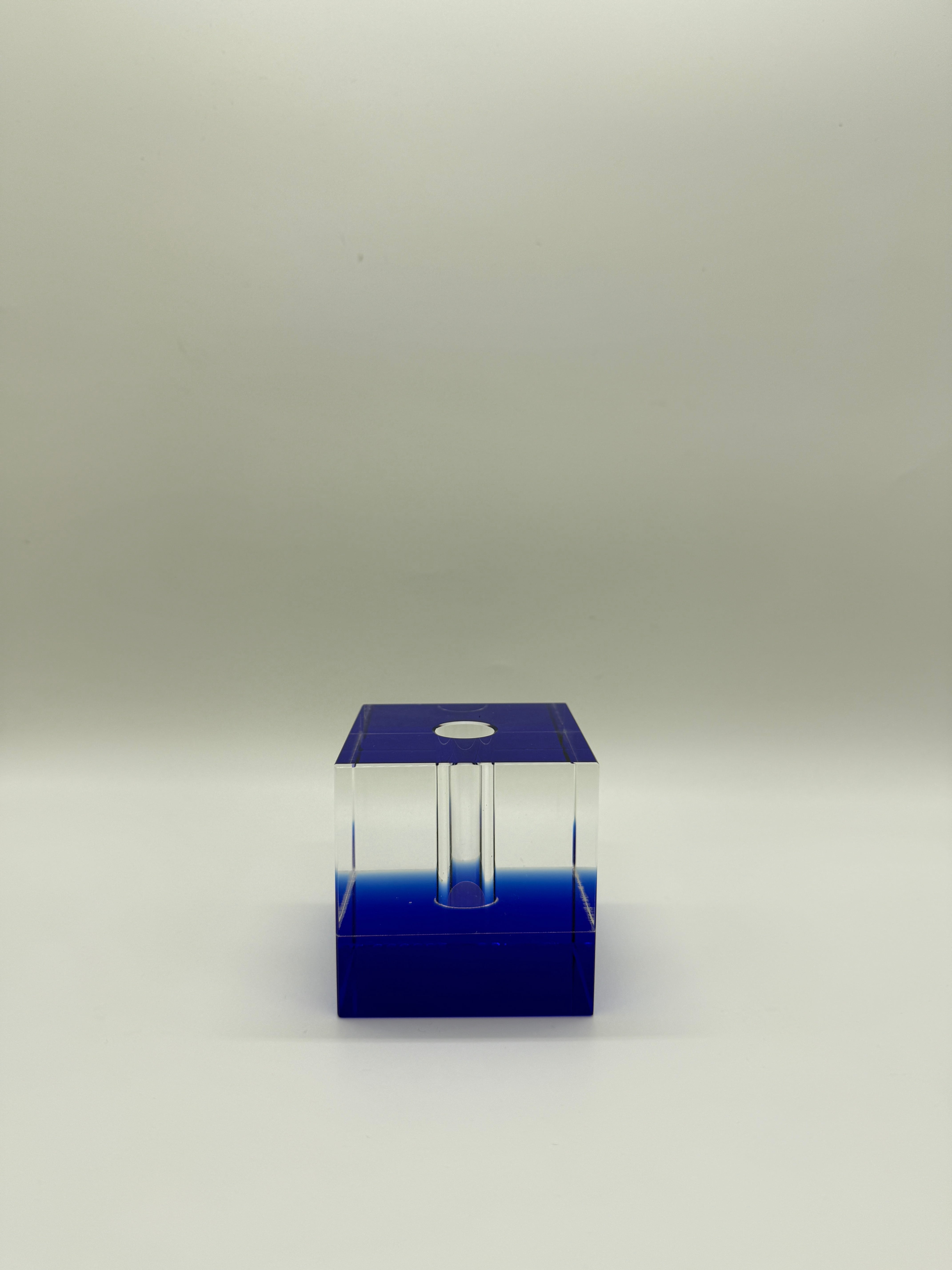 ガラスペン立て【ブルー】