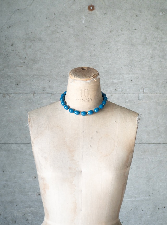 unknown used Blue beads necklace
