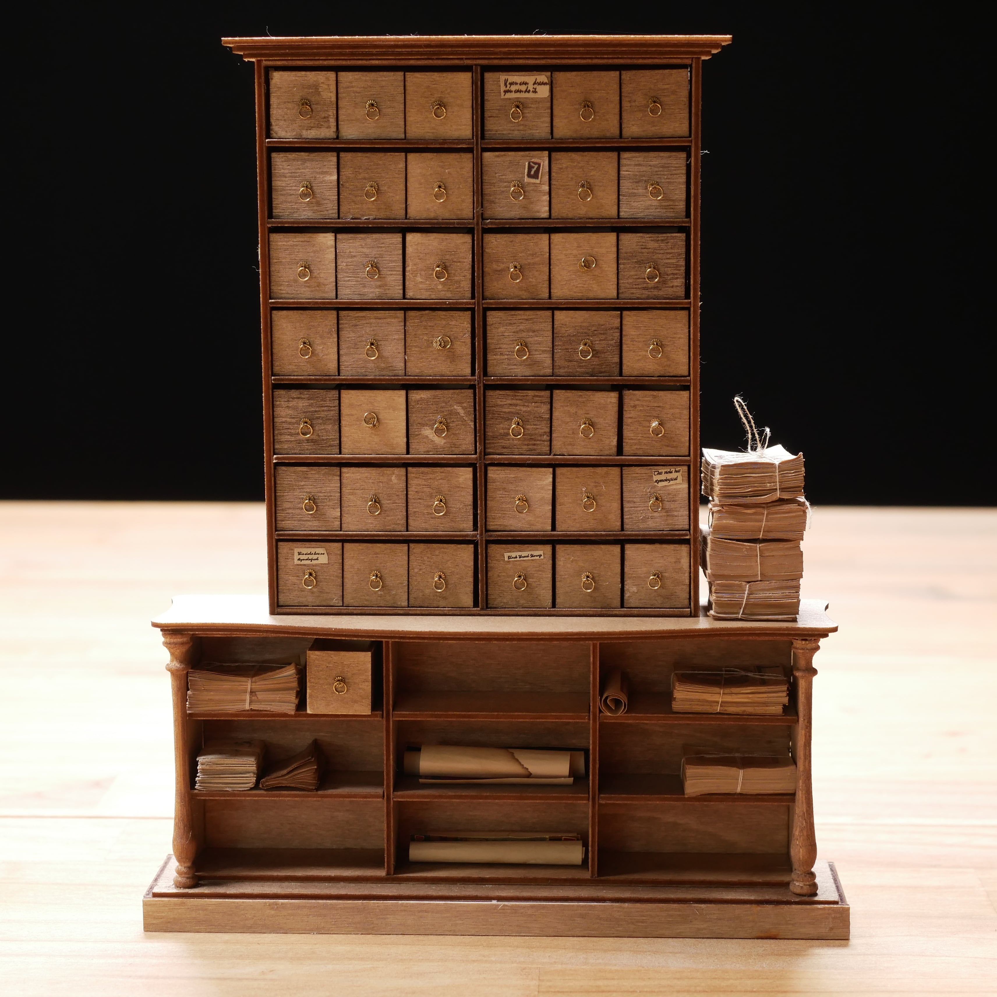 キャビネット(大) L034 ミニチュア ドールハウス 手作りキット miniature dollhouse kit