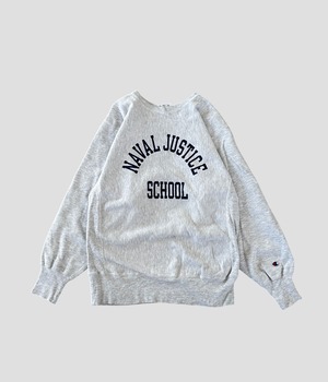-Champion- Vintage 90s XL NAVAL JUSTICE SCHOOL Reverse Weave Sweat