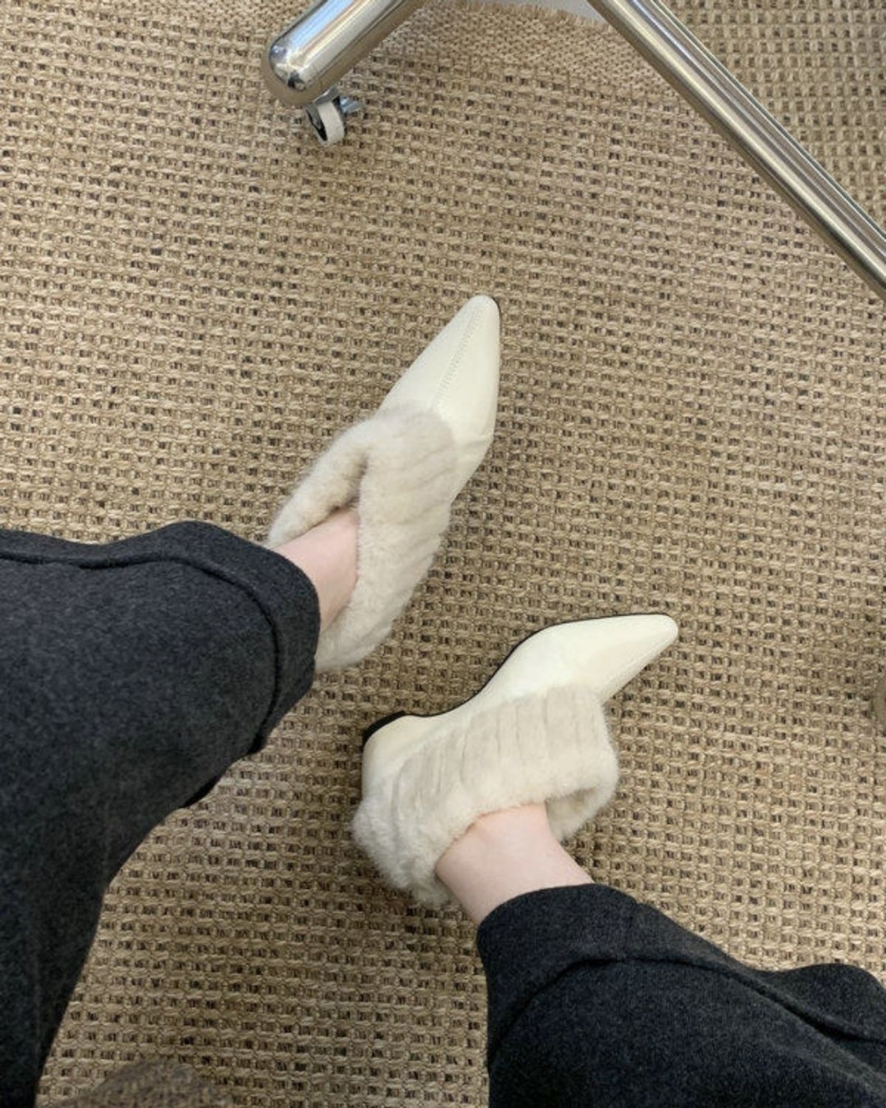 エコファーポインテッドトゥアンクルシューズ 3color A0820 - 17