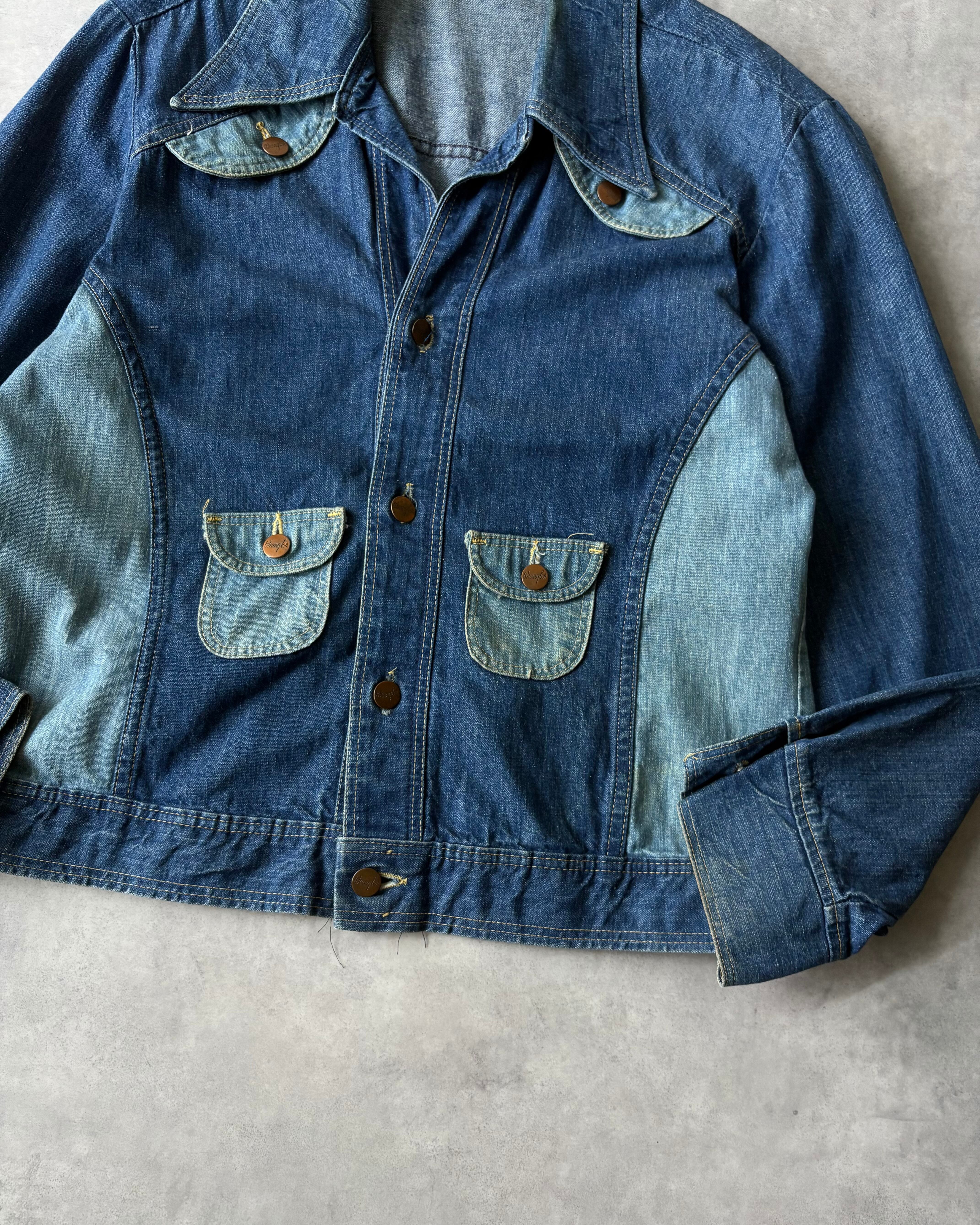 70s WRANGLER 2tone Denim Jacket 