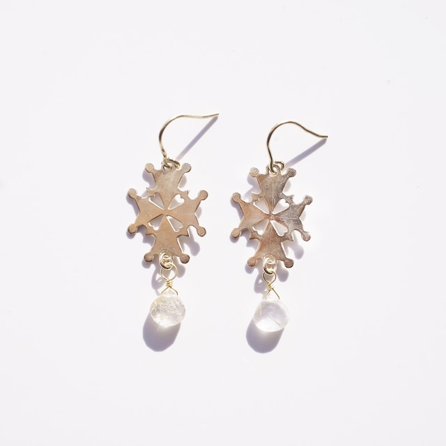 CLASSIC - EARRINGS: CROSS gold (ピアス）