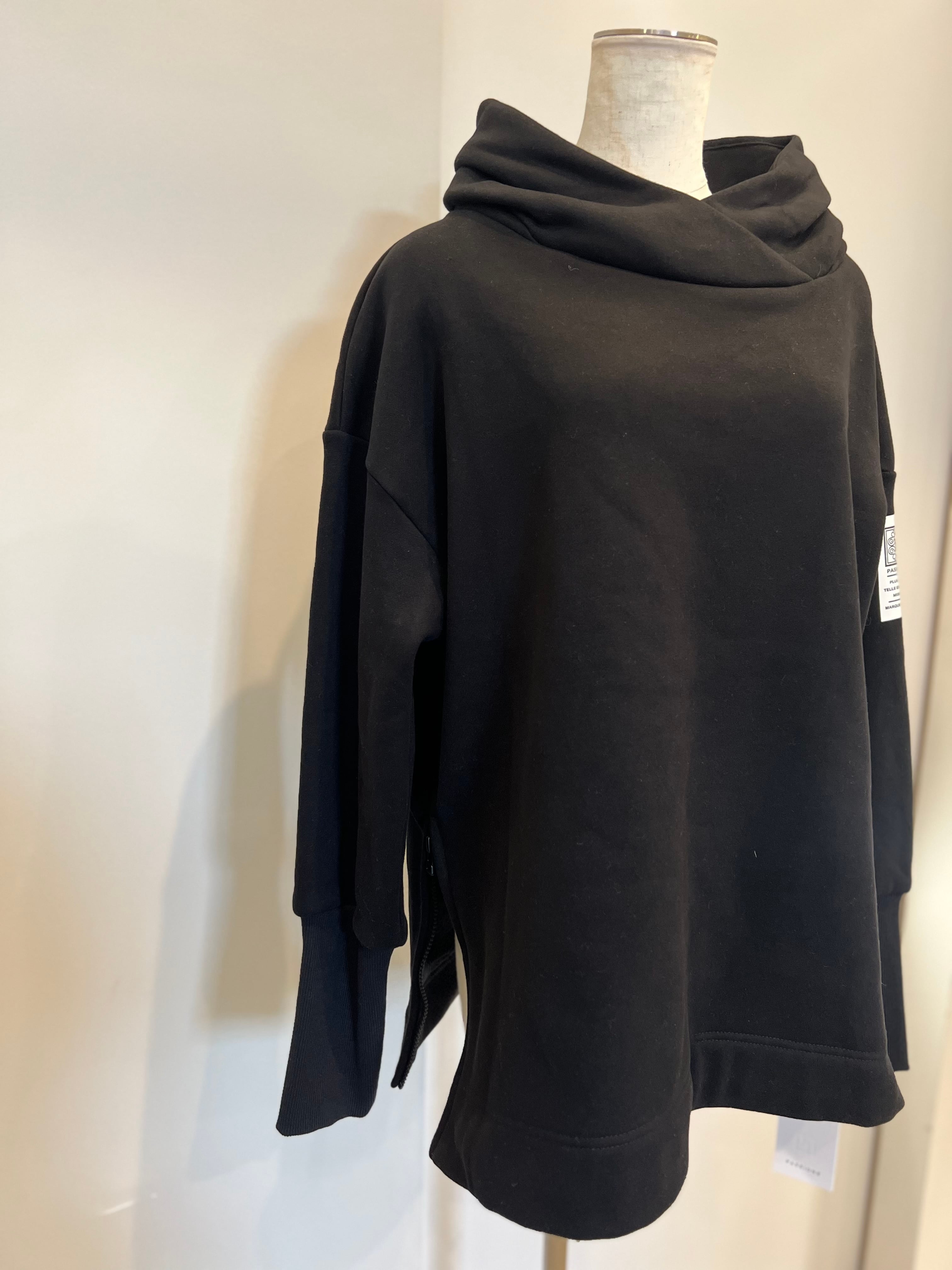 【PASSIONE】裏起毛サイドジッププルオーバー