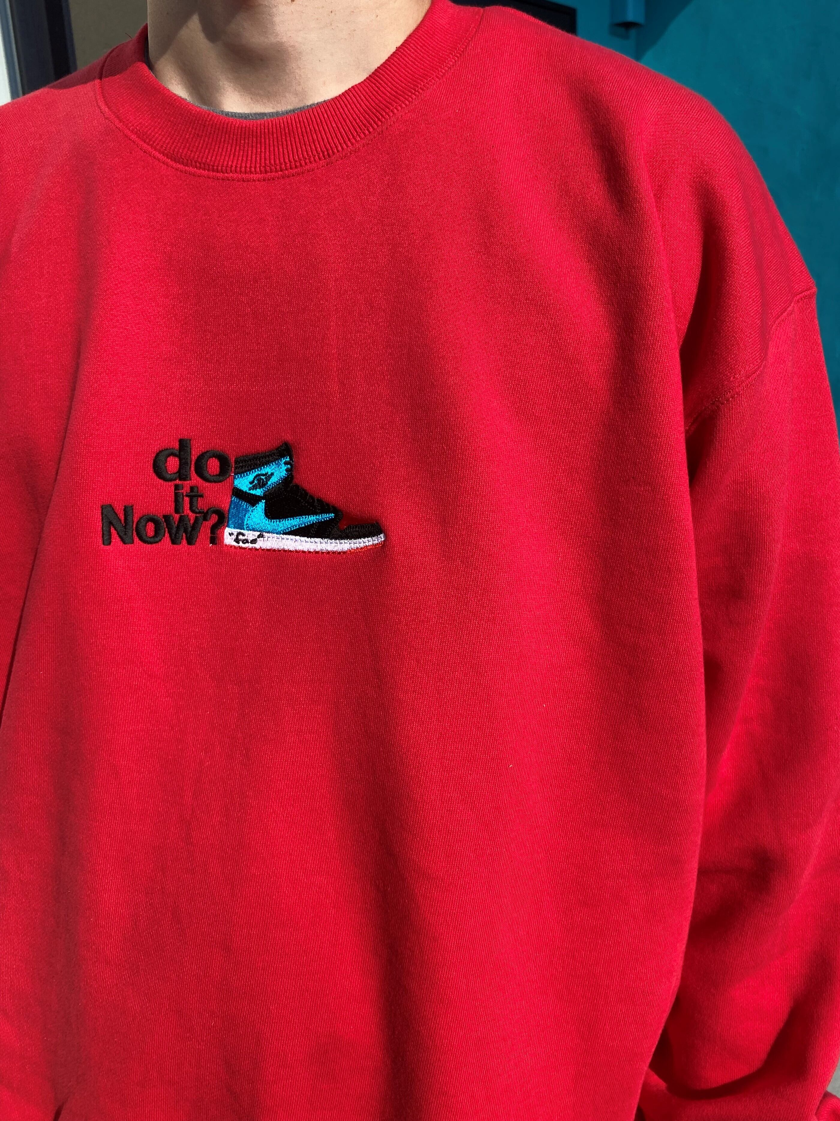 FACTORX スニーカー柄オリジナル クルーネック REDxunc x chicago 4XL