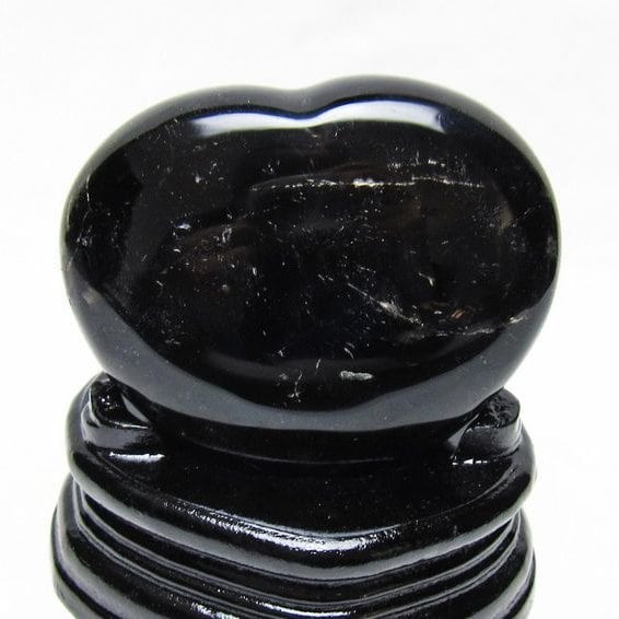 黒水晶 置物 モリオン ハート 台座付属 一点物 155-1121