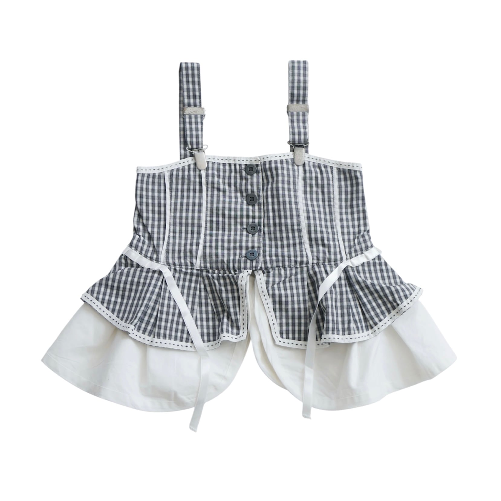 Vintage | Black Check Bustier