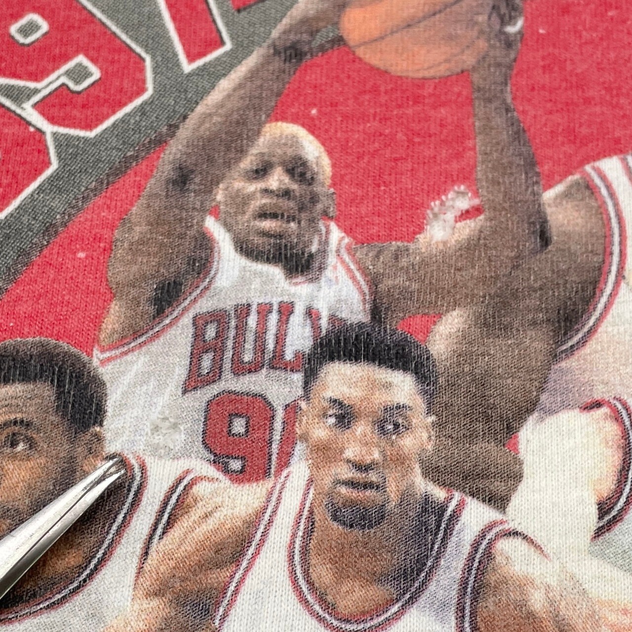 90年代 USA製 1997 NBA CHAMPS シカゴブルズ チームロゴプリントT 