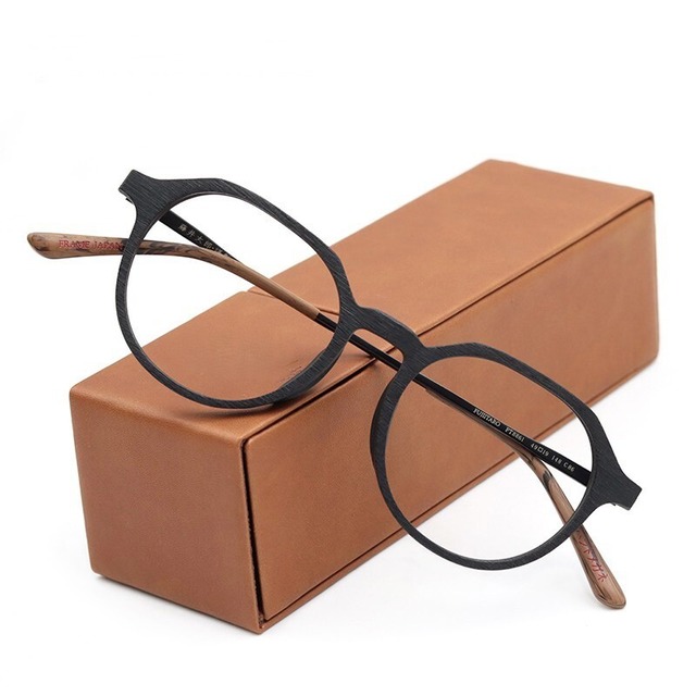 Retro Wood Grain Metal Glasses -crown panto- / レトロ ウッド グレイン メタル メガネ -クラウンパント-