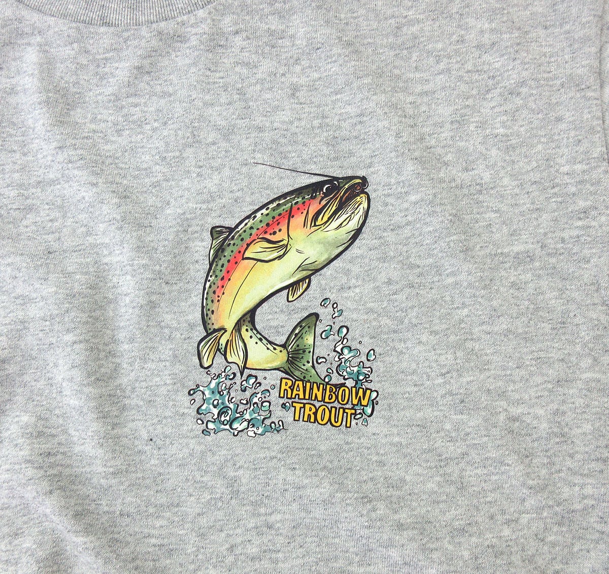 ニジマス 虹鱒 Tシャツ rf16 渓流釣り ルアー釣り フィッシング 釣り好き 釣り人 誕生日 父の日 敬老の日 ギフト プレゼント