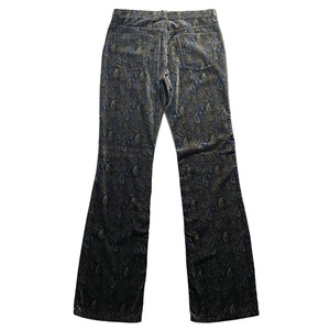 Made in Italy paisley pattern velvet pants