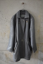 Dark gray sheepskin half-coat