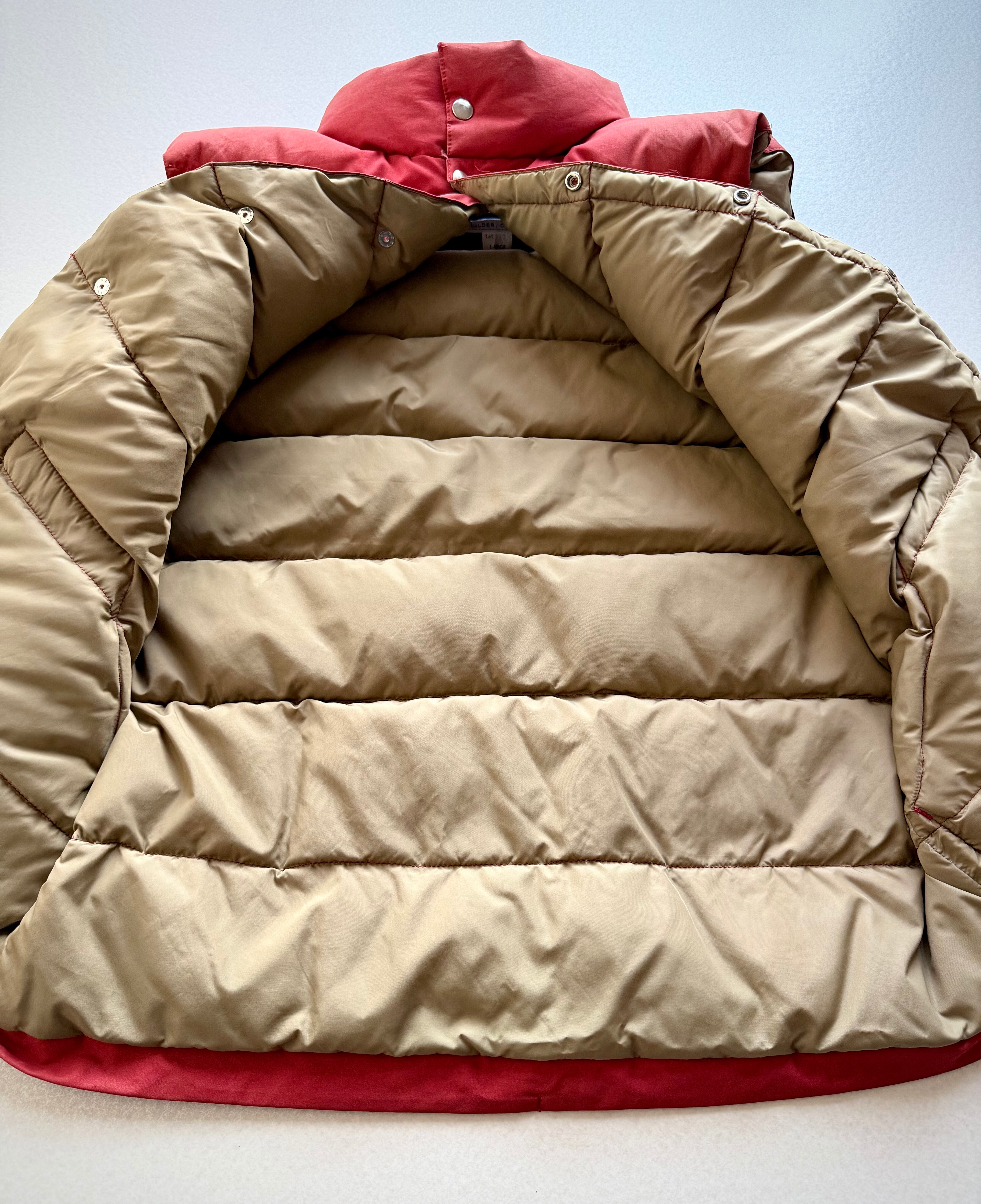 70s “ HOLUBAR ” DOWN VEST BRICK RED OLD VINTAGE 1970s ホルバー