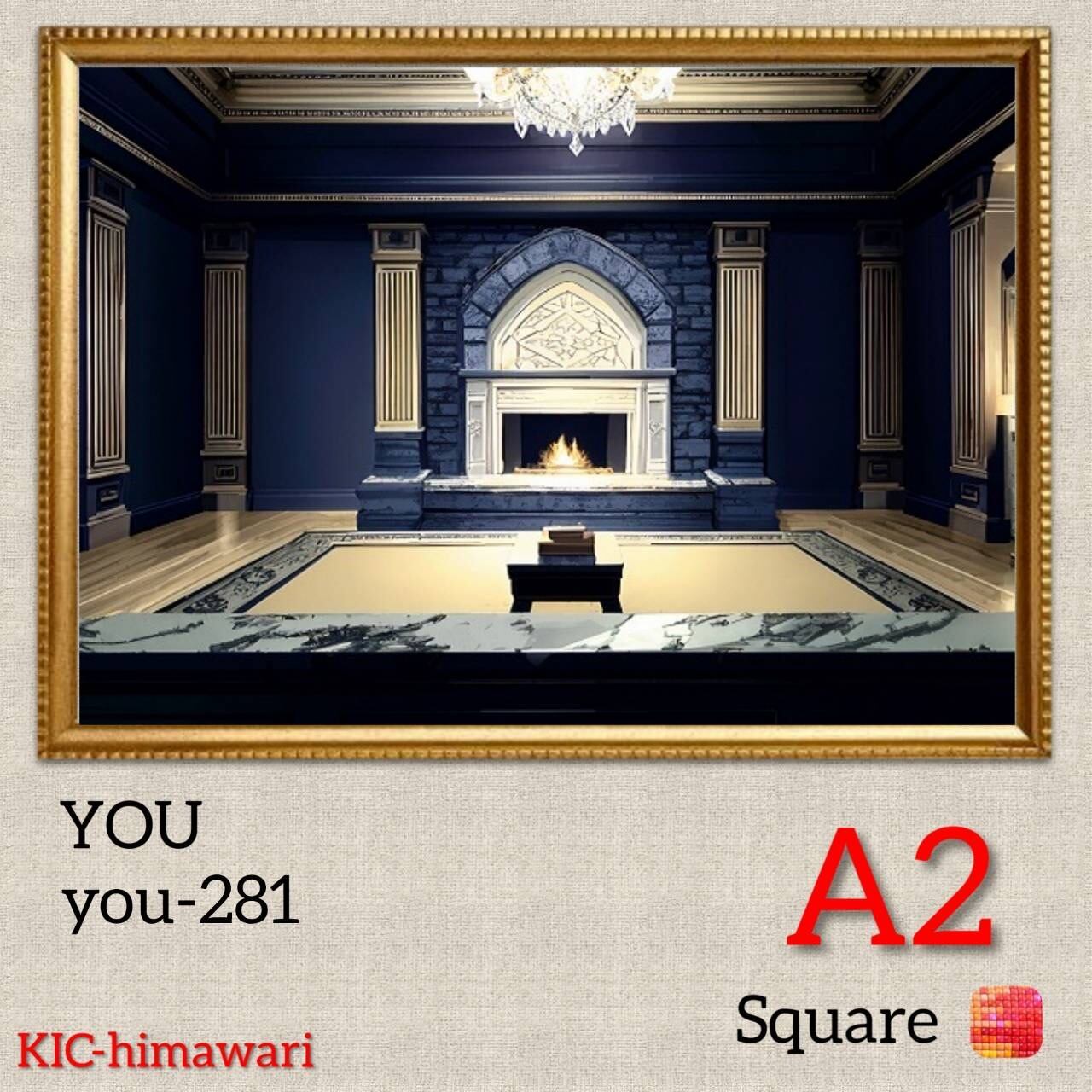 A2オーロラビーズ付き 四角【you-281】ダイヤモンドアート