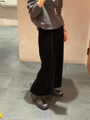 [OUNCE] velvet string maxi skirt