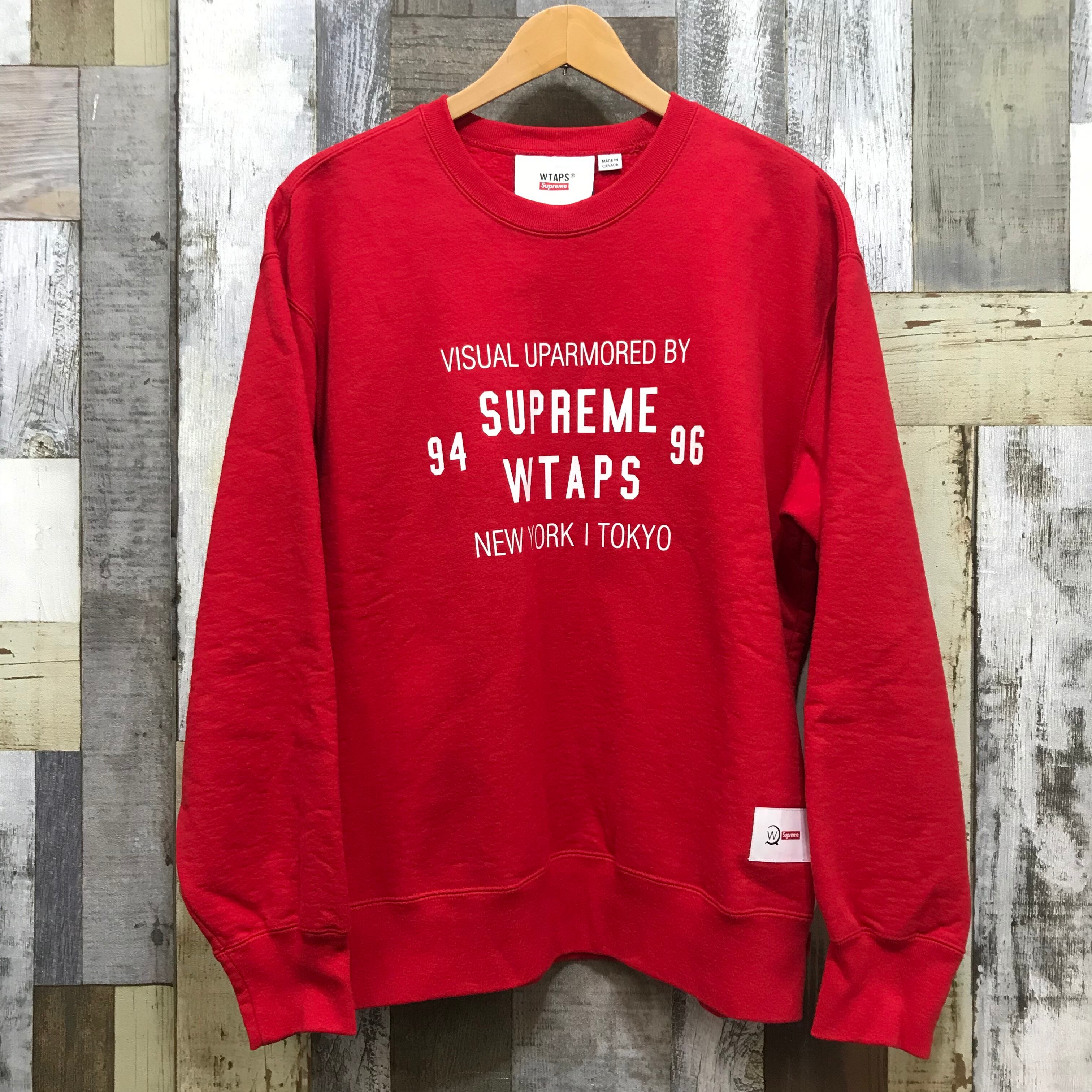 Supreme WTAPS Crewneck シュプリーム ダブルタップス 赤