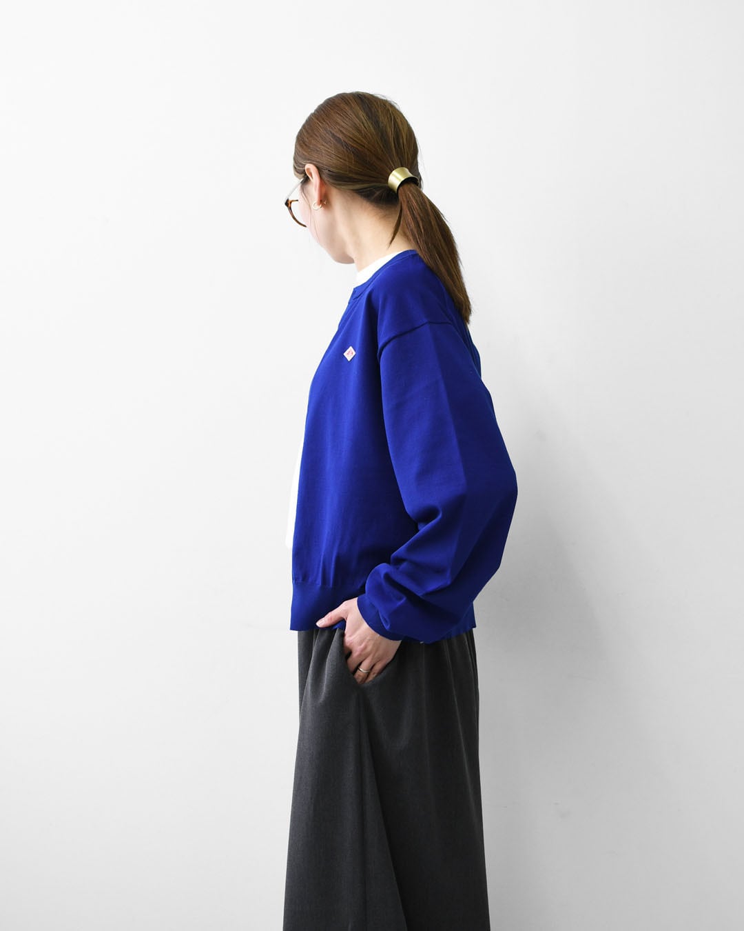 DANTON [ダントン] W Jersey Knit Crew Neck Cardigan [DT-D0137YSD