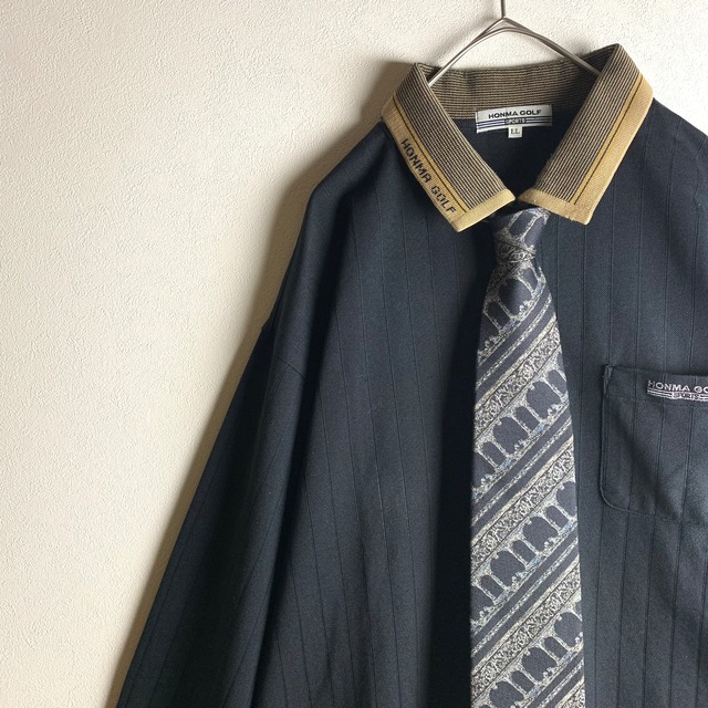 ～"necktie polo shirt" black～