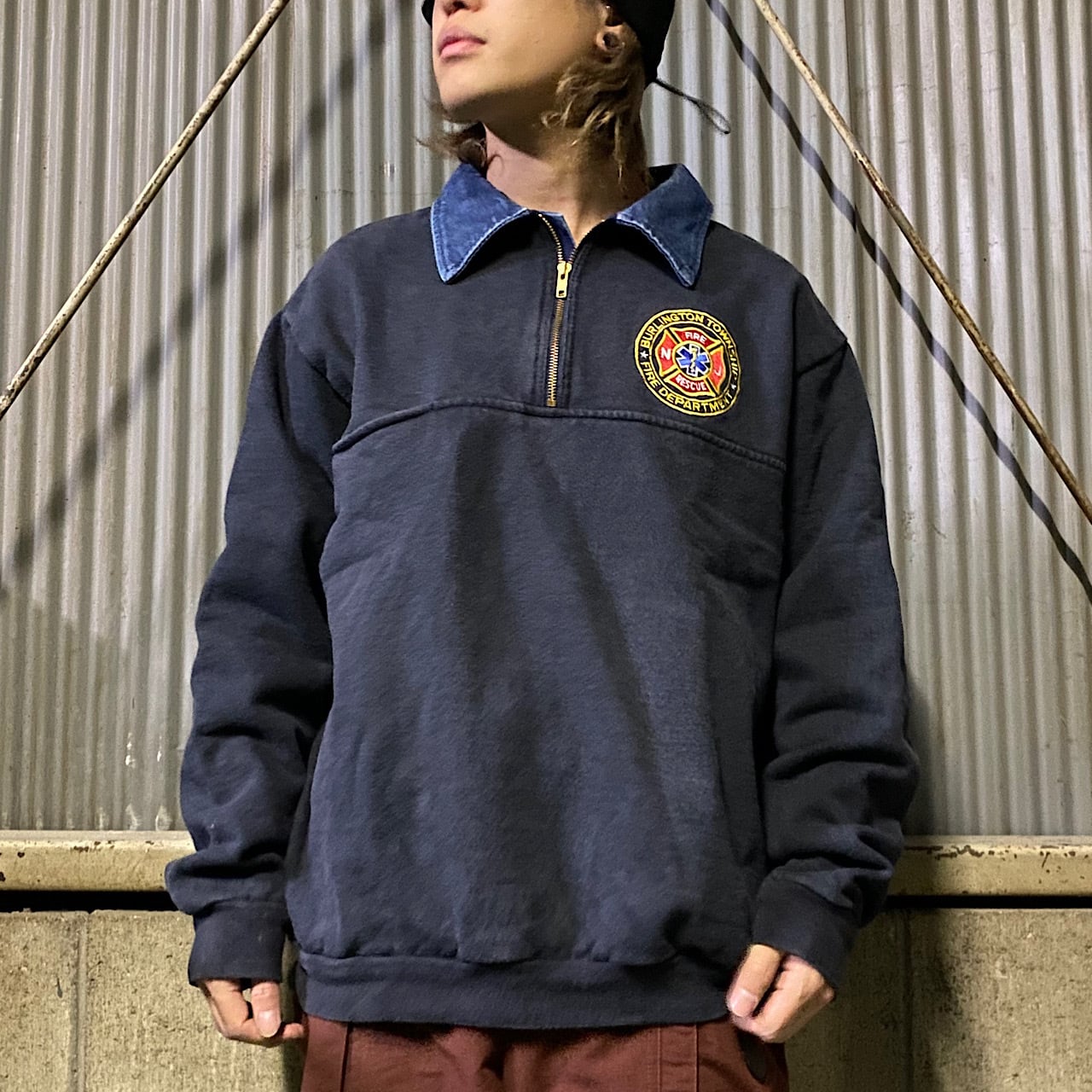 60s HALF ZIP VINTAGE SWEAT スウェットXL相当