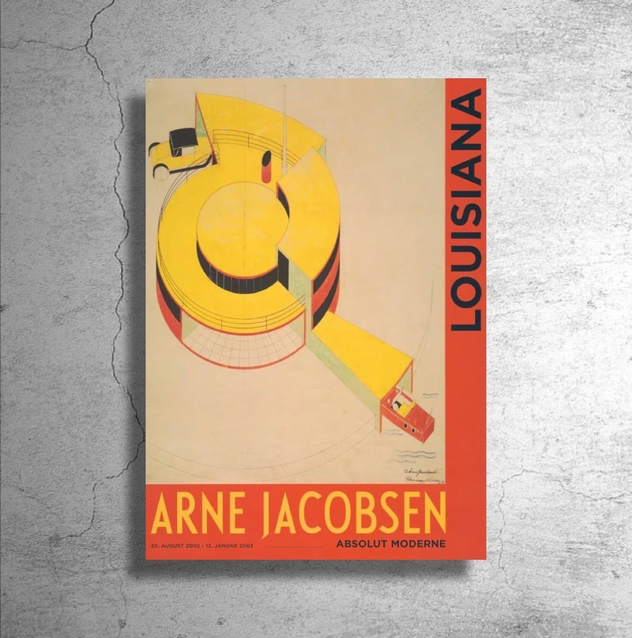 建築家『アルネ・ヤコブセン』デンマーク現代美術館制作ポスター