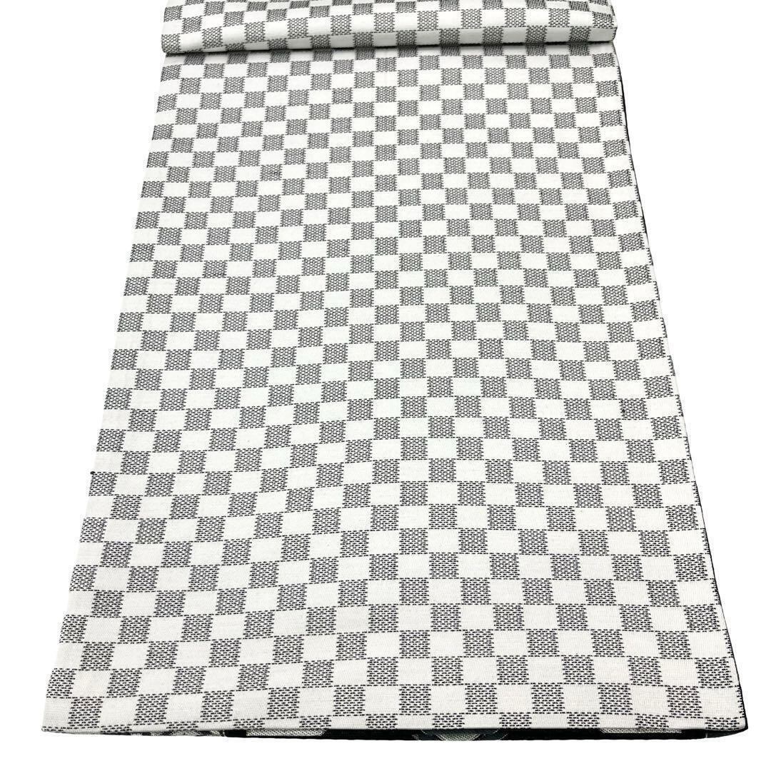 袋帯 美しい幾何学模様 銀糸 ガード加工 青褐色 O-3670 | リユース着物  