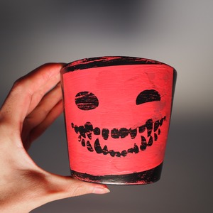 【 dark side Smile pot series】ダークサイドスマイルポットシリーズ　ブラックプラスチックポットver