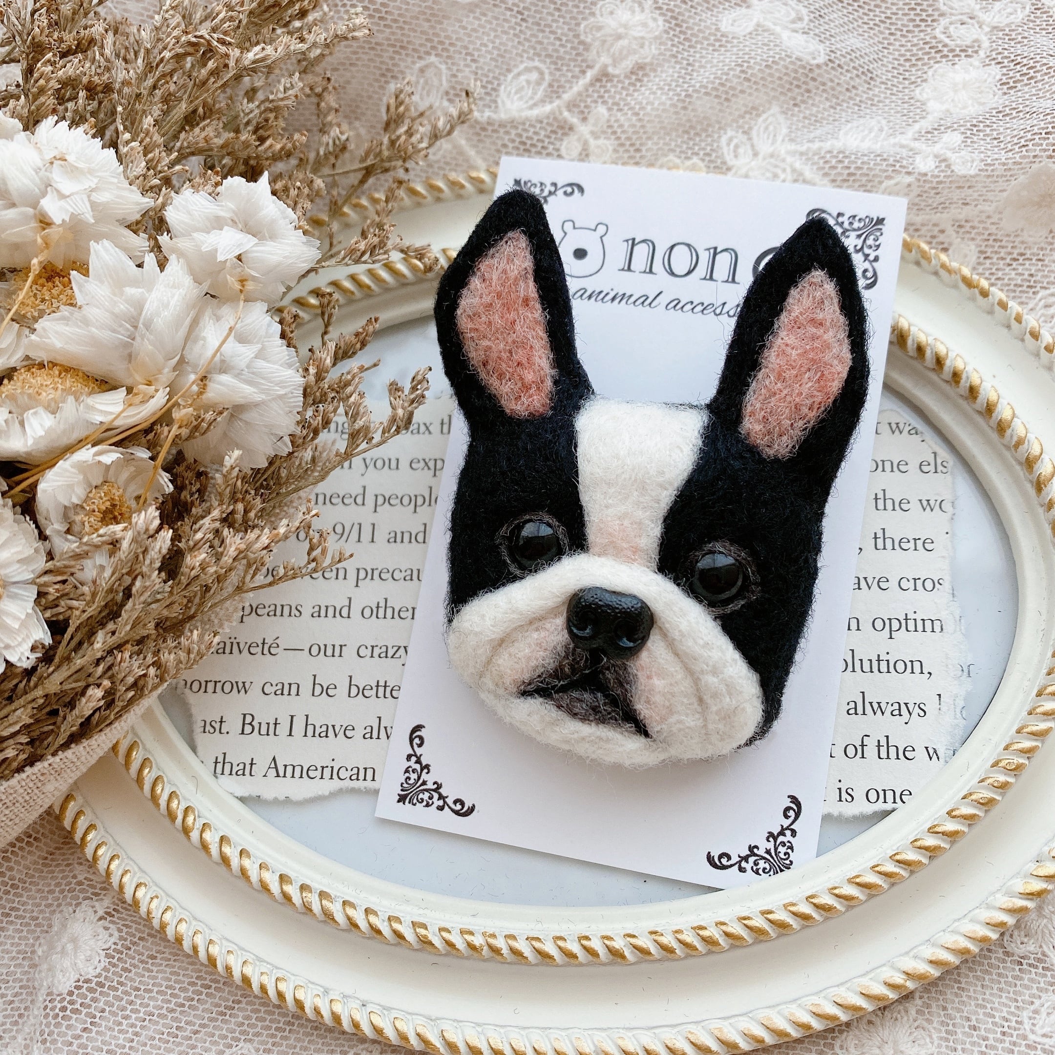 羊毛フェルト　チワワ　フレンチブルドッグ 羊毛フェルト チワワ フレンチブルドッグ パピヨン