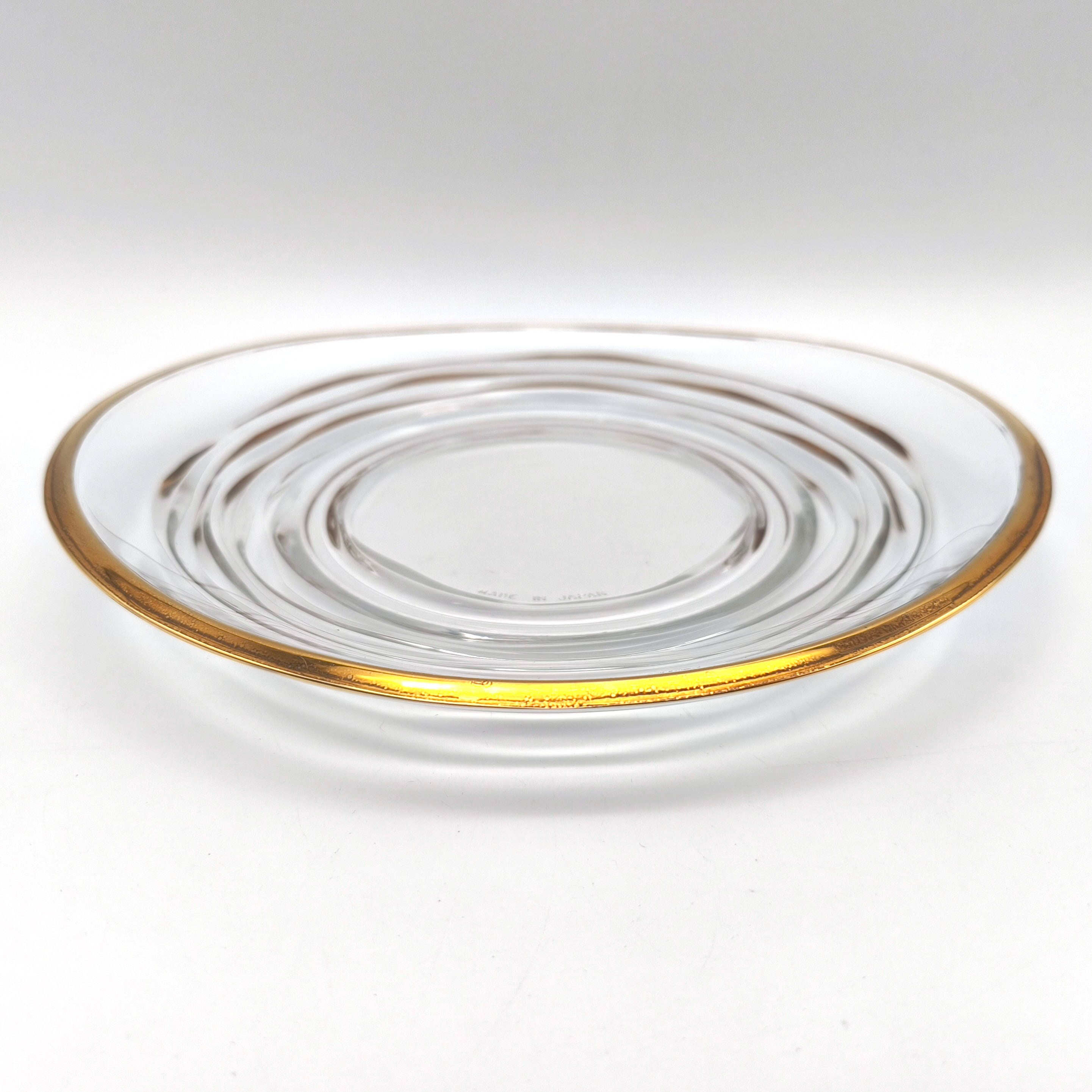 HOYA・クリスタル・ガラス皿・大皿・No.200329-064・梱包サイズ80