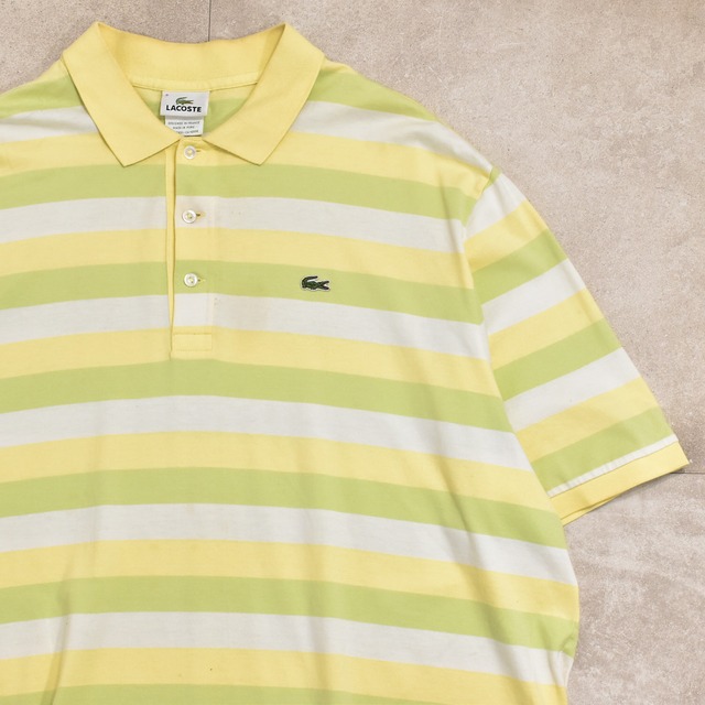 French LACOSTE border polo shirt