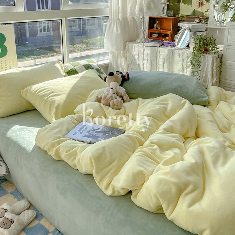 韓国雑貨 デイジー刺繍カラーキルト掛け布団＆枕カバー セット 韓国雑貨 デイジー刺繍カラーキルト掛け布団＆枕カバー セット