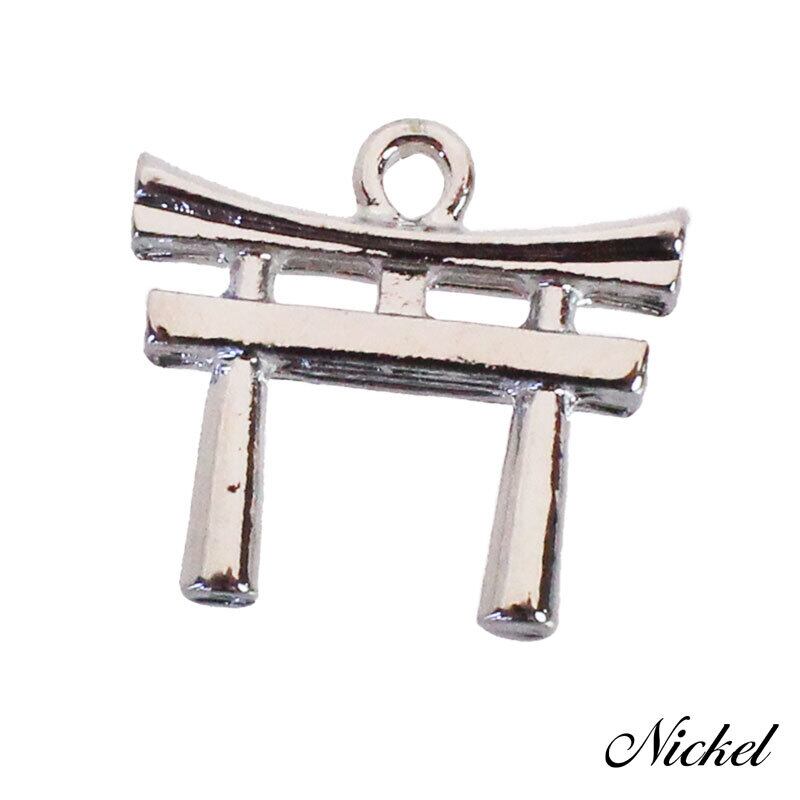 チャーム 鳥居 神社 和風 2個 13mm×15mm [cha-59420] ペンダント