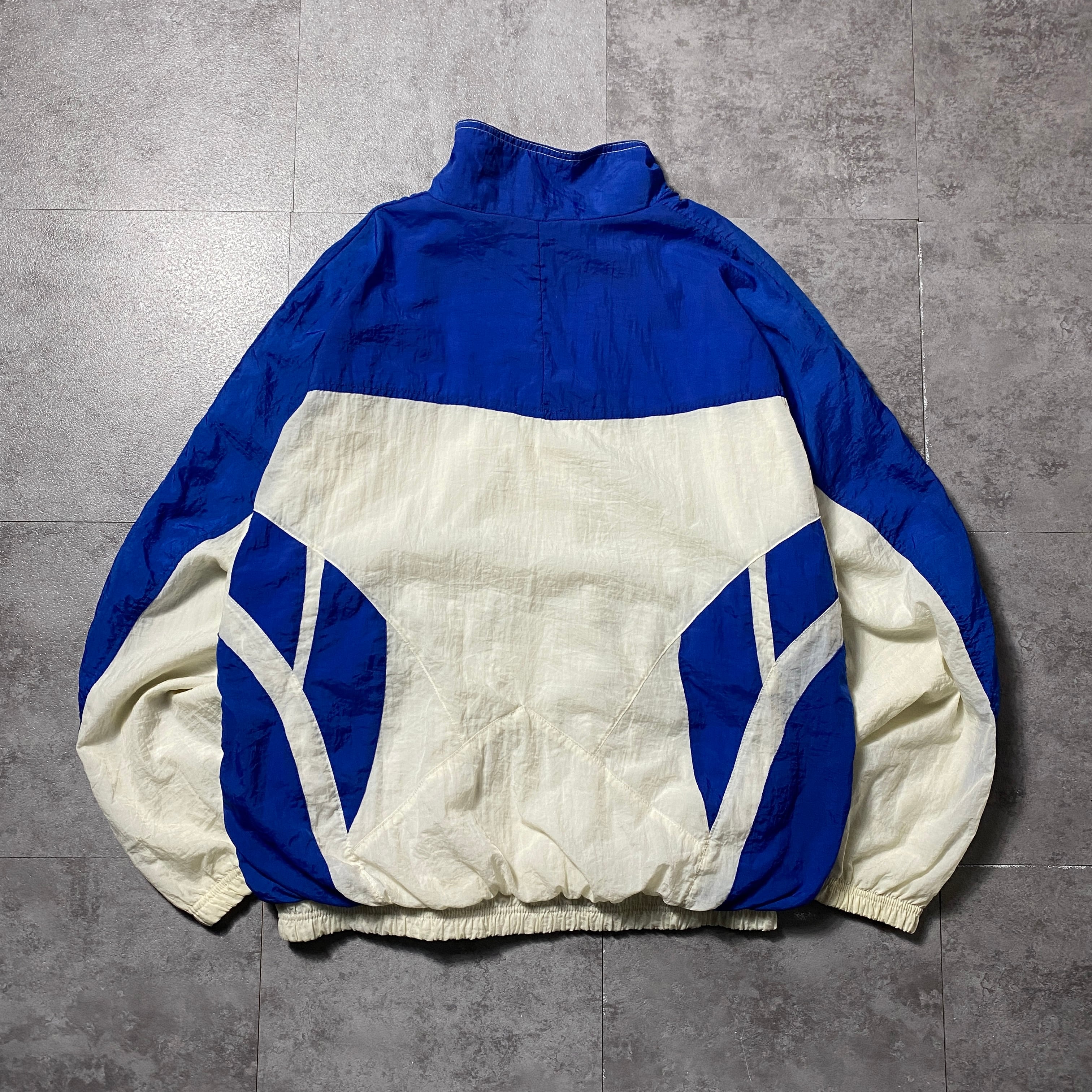 90's Reebok リーボック 刺繍ワンポイント ベクターロゴ ブルー