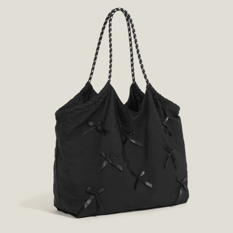 Ribbon canvas bag 【2col】00001