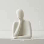 オブジェ 白 ホワイト モダンアート 人 セラミック おしゃれ リビング オフィス 装飾 カフェ 韓国 北欧