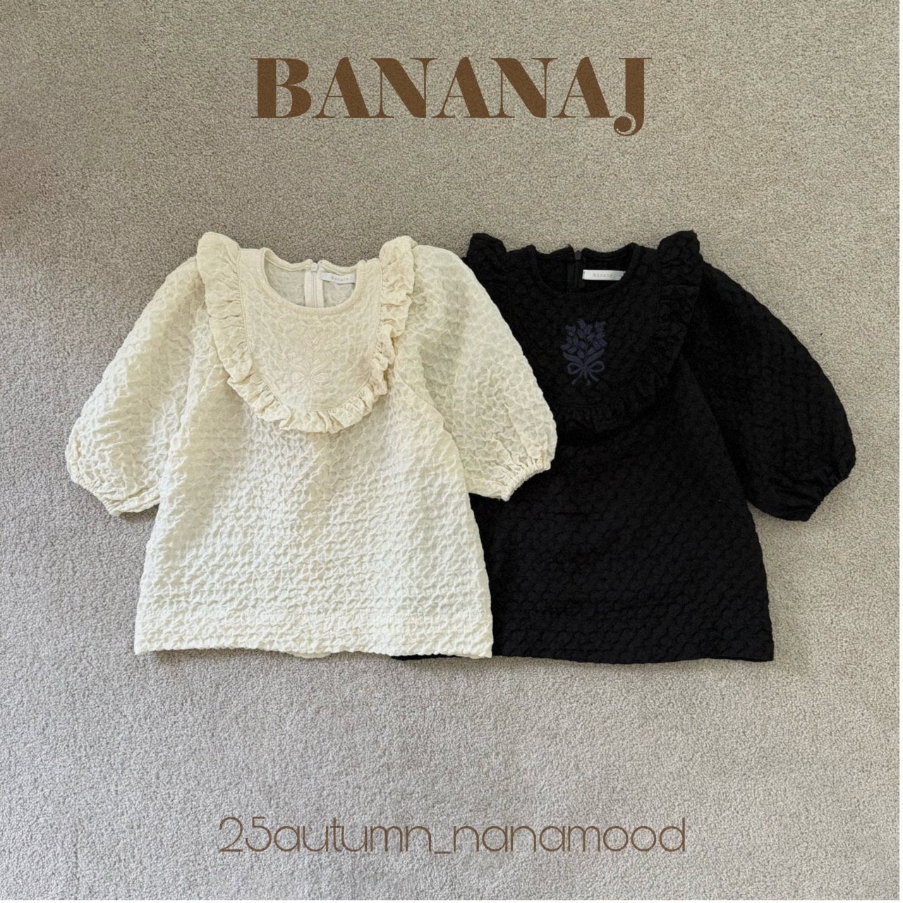 «sold out»«ジュニアサイズあり»«Banana J» アンジュワンピース 2colors