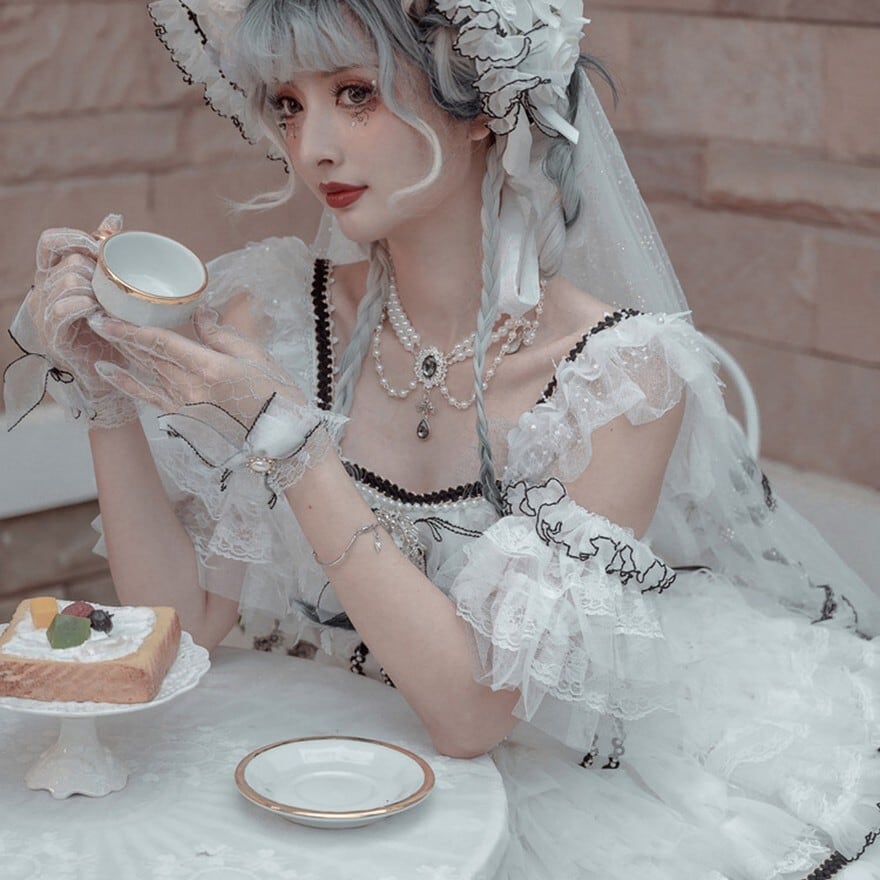 ロリィタドレス ホワイトロリィタ 花嫁ドレス ウエディング衣装