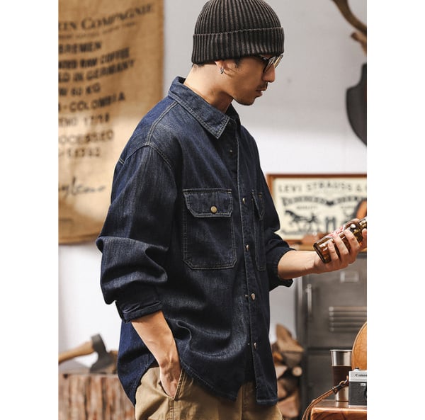 Front pocket denim jacket P368