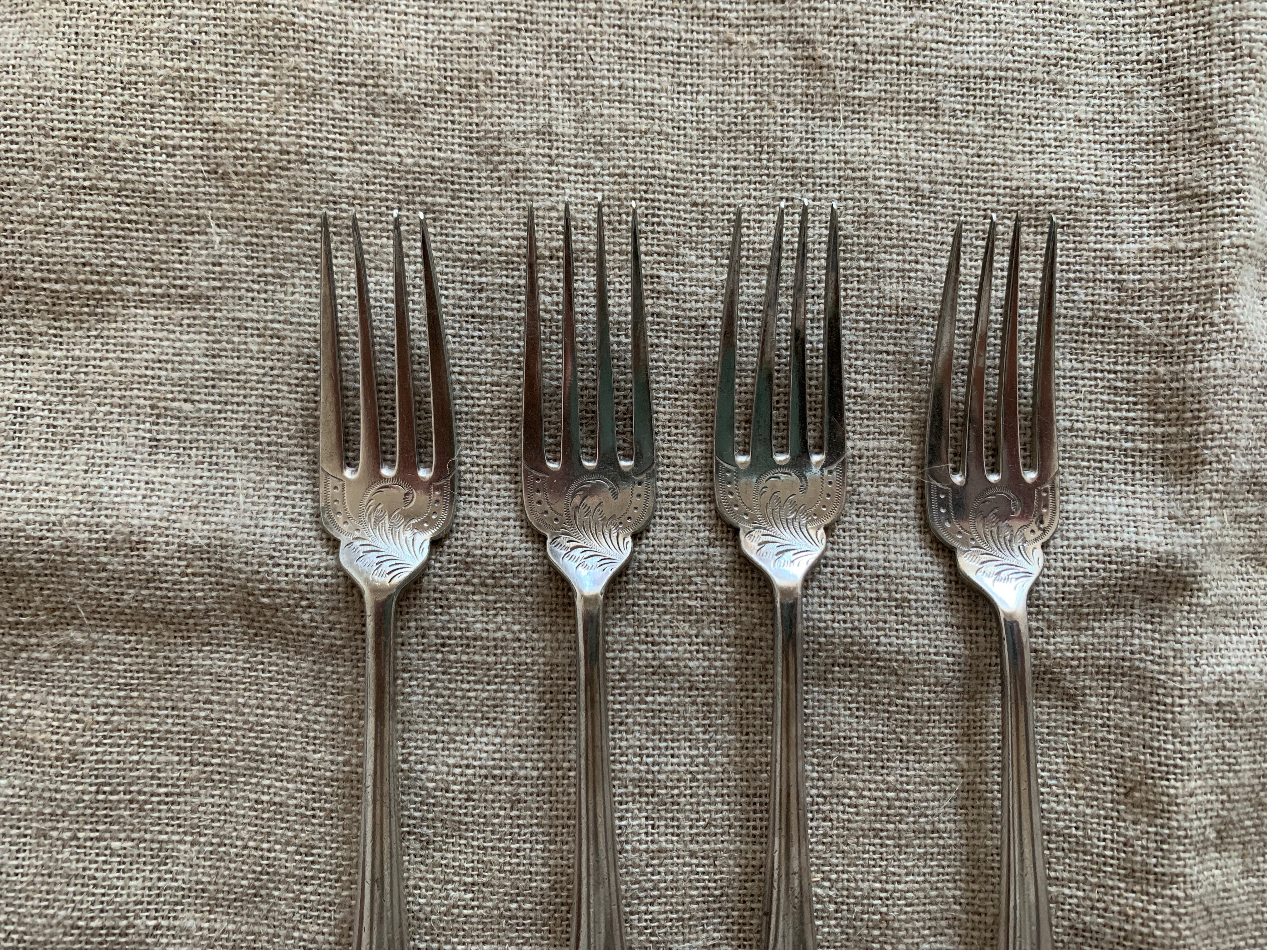 ヴィンテージ 銀メッキ フォーク フレンチアンティーク 1本あたり