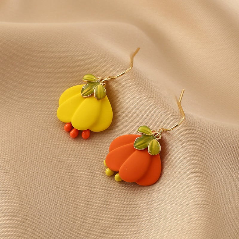 Citrus Blossom Asymmetric Dangle Earrings S0237